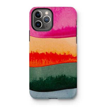 Rainbow Watercolour Layers Tough Phone Case