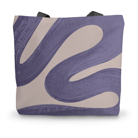 Painted Wave in Lilac Canvas Tote Bag