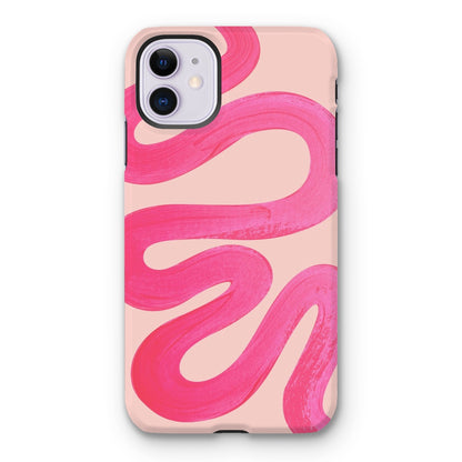 Painted Wave in Fuchsia Pink Tough Phone Case