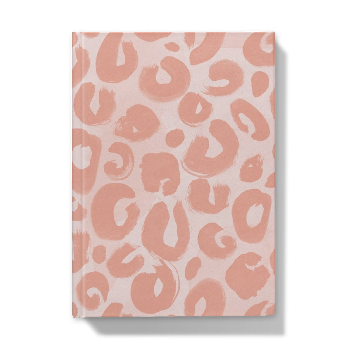 Painted Leopard in Peach Hardback Journal