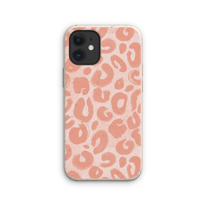 Painted Leopard in Peach Eco Phone Case