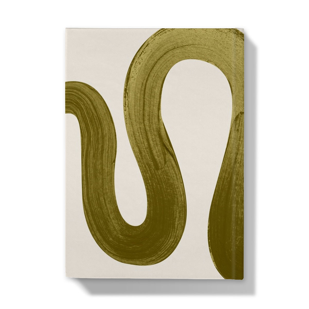 Painted Wave in Khaki Green Hardback Journal