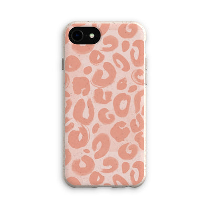 Painted Leopard in Peach Eco Phone Case