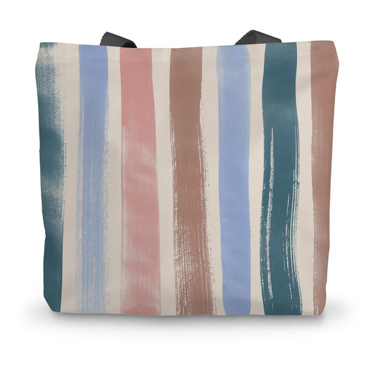 Painted Stripes Verão Canvas Tote Bag