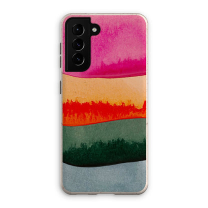 Rainbow Watercolour Layers Eco Phone Case