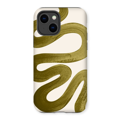 Painted Wave in Khaki Green Tough Phone Case