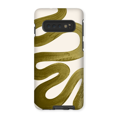 Painted Wave in Khaki Green Tough Phone Case