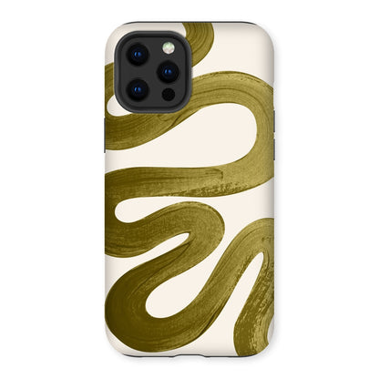 Painted Wave in Khaki Green Tough Phone Case