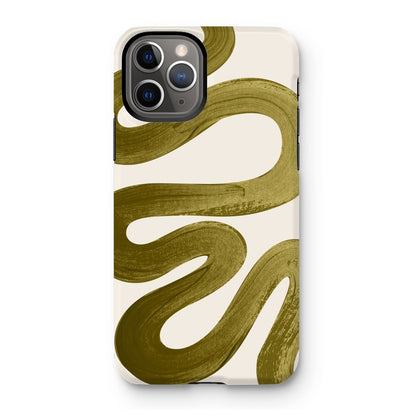 Painted Wave in Khaki Green Tough Phone Case