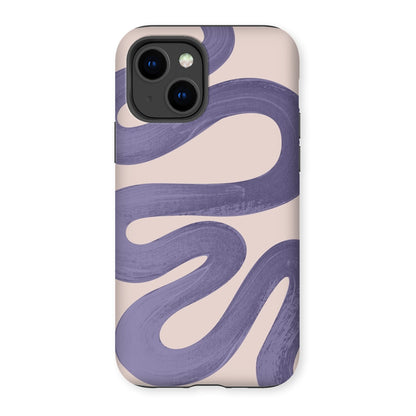 Painted Wave in Lilac Tough Phone Case