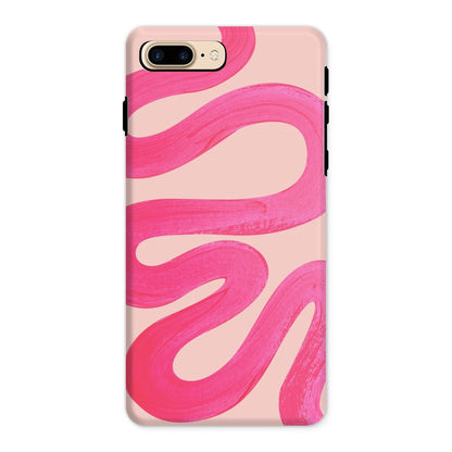 Painted Wave in Fuchsia Pink Tough Phone Case