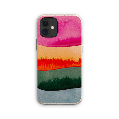 Rainbow Watercolour Layers Eco Phone Case