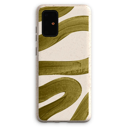 Painted Wave in Khaki Green Eco Phone Case