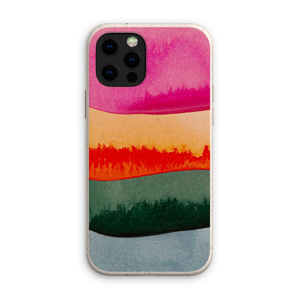 Rainbow Watercolour Layers Eco Phone Case