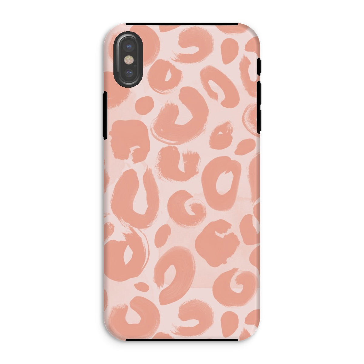 Painted Leopard in Peach Tough Phone Case