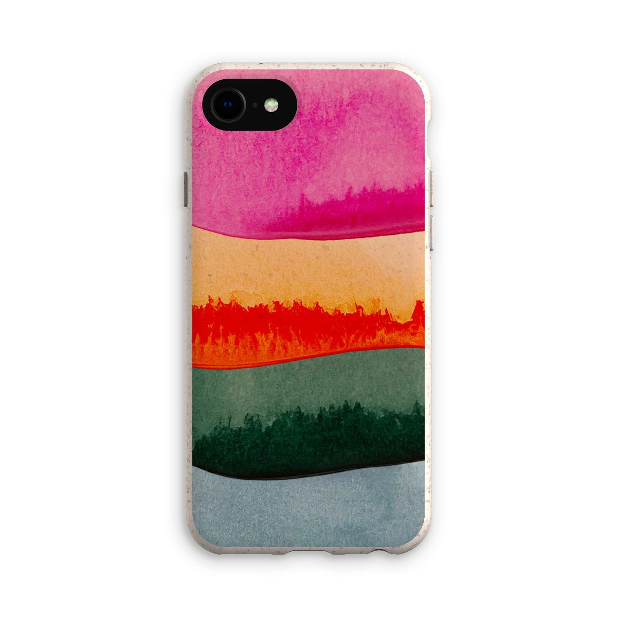 Rainbow Watercolour Layers Eco Phone Case