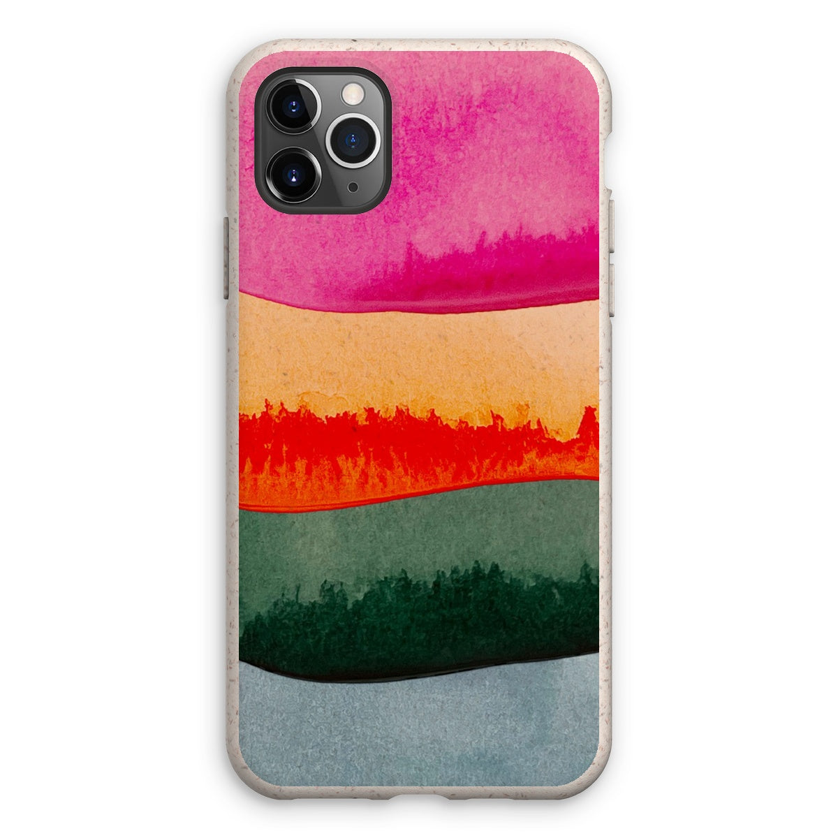 Rainbow Watercolour Layers Eco Phone Case