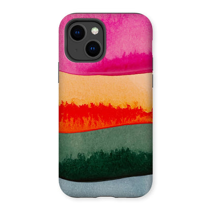 Rainbow Watercolour Layers Tough Phone Case